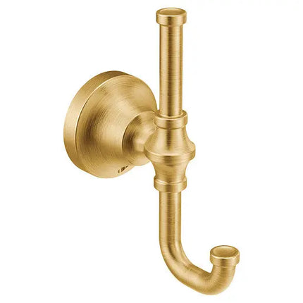 Moen Colinet Brushed Gold Double Robe Hook  YB0503BG - Plumbing Market