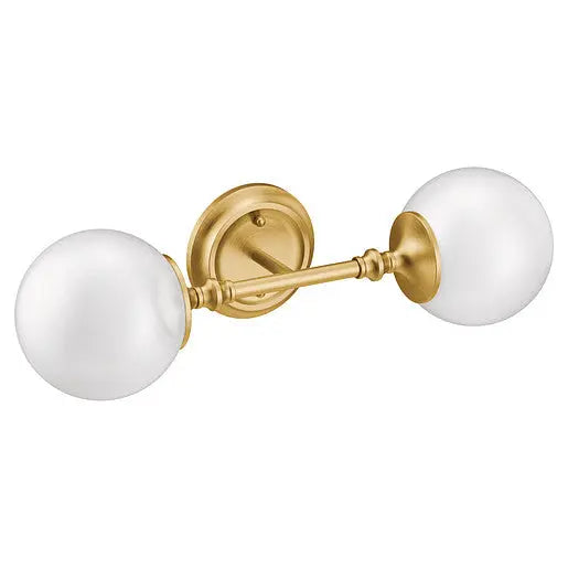 Moen Colinet Brushed Gold Two Globe Bath Light  YB0562BG - Plumbing Market