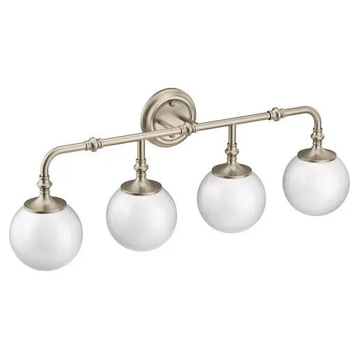 Moen Colinet Brushed Nickel Four Globe Bath Light  YB0564BN - Plumbing Market