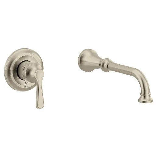 Moen Colinet Brushed Nickel One-Handle Non Diverter Wallmount Tub Filler  WTS44501BN - Plumbing Market