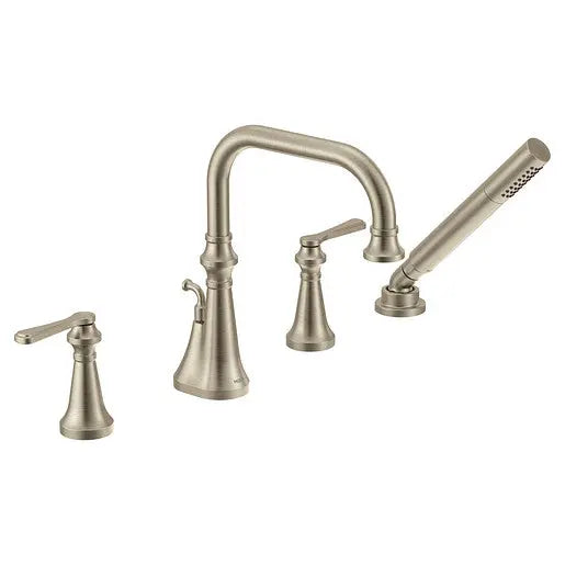 Moen Colinet Brushed Nickel Two-Handle High Arc Roman Tub Faucet  TS44504BN - Plumbing Market