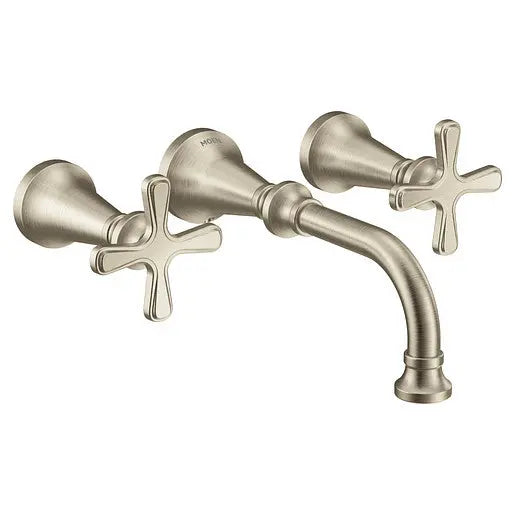 Moen Colinet Brushed Nickel Two-Handle Wall Mount Bathroom Faucet  TS44105BN - Plumbing Market