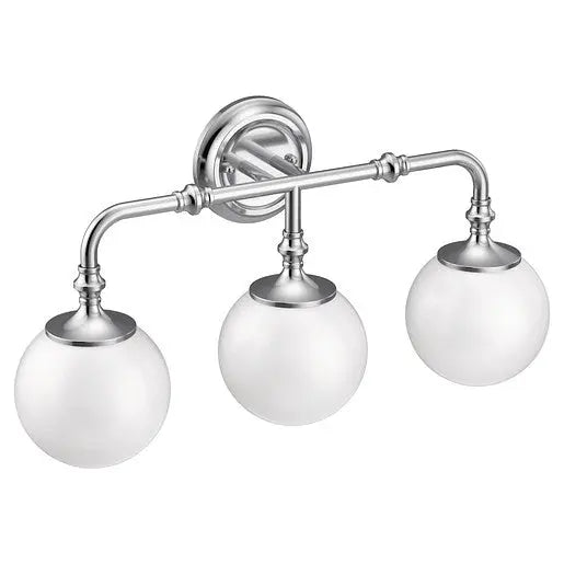 Moen Colinet Chrome Three Globe Bath Light  YB0563CH - Plumbing Market
