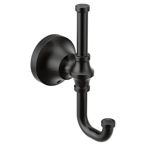 Moen Colinet Matte Black Double Robe Hook  YB0503BL - Plumbing Market