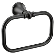 Moen Colinet Matte Black Towel Ring  YB0586BL - Plumbing Market
