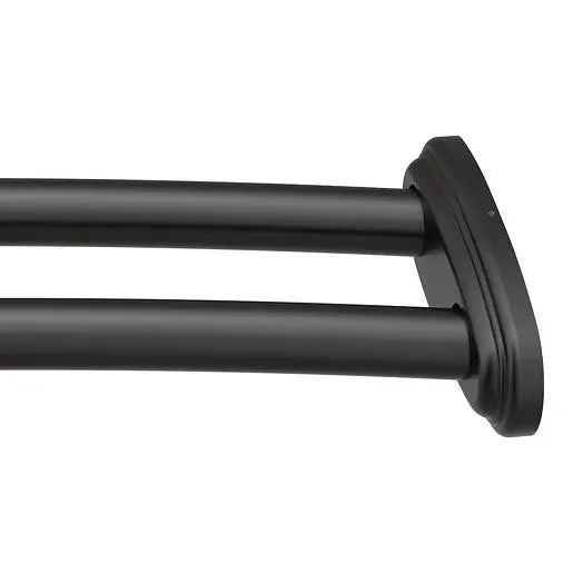 Moen Curved Shower Rods Matte Black Adjustable Curved Shower Rod  DN2141BL - Plumbing Market