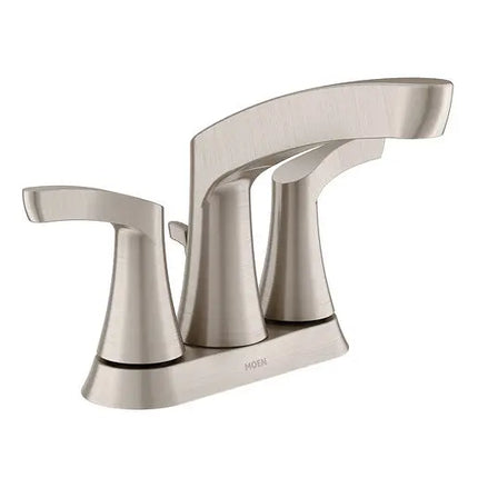 Moen Danika Spot Resist Brushed Nickel Two-Handle High Arc Bathroom Faucet  WS84633SRN - Plumbing Market