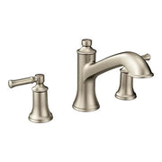 Moen Dartmoor Brushed Nickel Two-Handle High Arc Roman Tub Faucet  T683BN - Plumbing Market