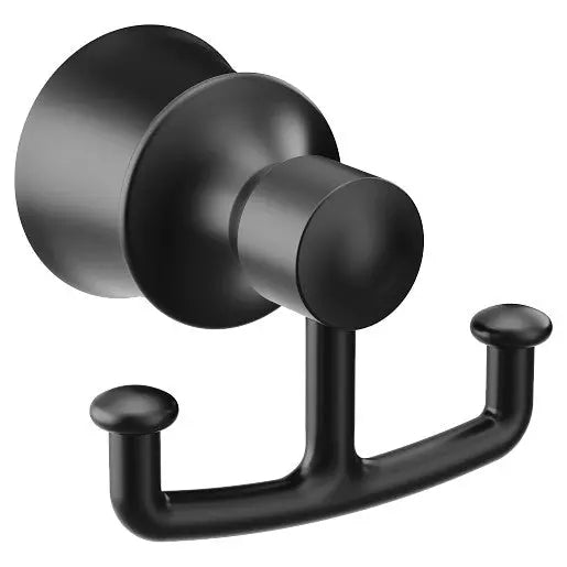 Moen Dartmoor Matte Black Double Robe Hook  YB2103BL - Plumbing Market