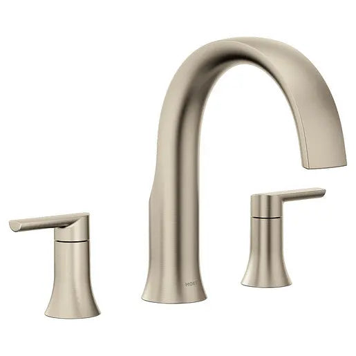 Moen Doux Brushed Nickel Two-Handle Non-Diverter Roman Tub Faucet  TS983BN - Plumbing Market