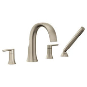 Moen Doux Brushed Nickel Two-Handle Non-Diverter Roman Tub Faucet  TS984BN - Plumbing Market