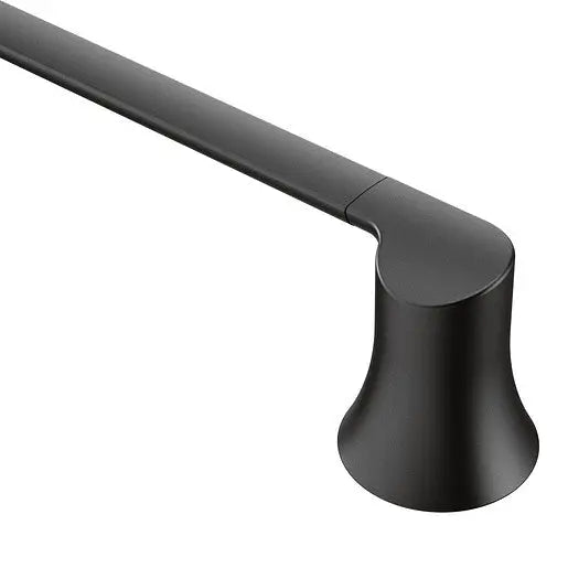 Moen Doux Matte Black 24" Towel Bar  YB0224BL - Plumbing Market