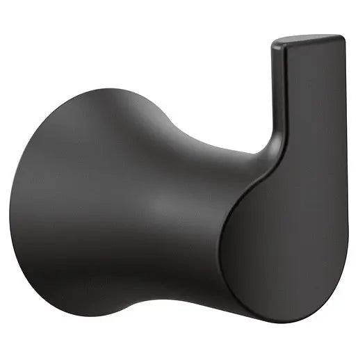 Moen Doux Matte Black Single Robe Hook  YB0203BL - Plumbing Market