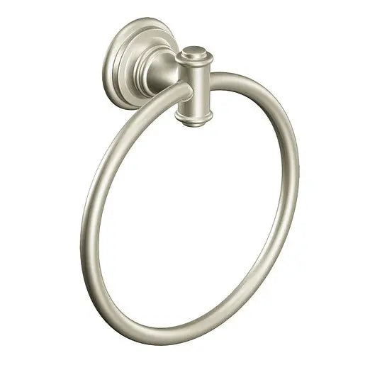 Moen Ellsworth Brushed Nickel Towel Ring  DN9186BN - Plumbing Market