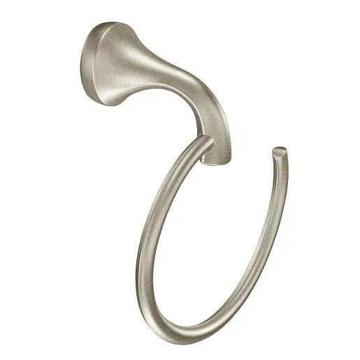 Moen Eva Brushed Nickel Towel Ring  YB2886BN - Plumbing Market
