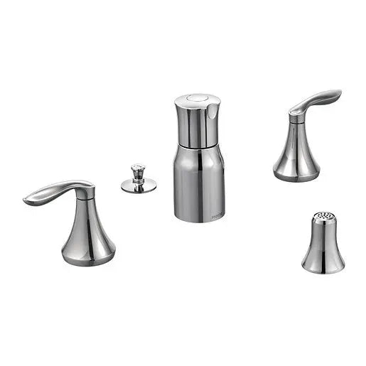 Moen Eva Chrome Two-Handle Bidet Faucet  T5220 - Plumbing Market