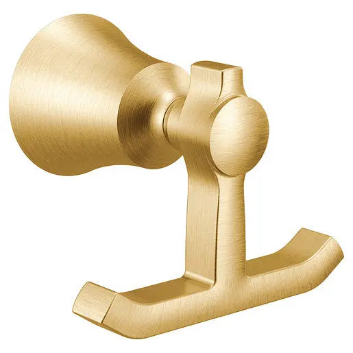 Moen Flara Brushed Gold Double Robe Hook  YB0303BG - Plumbing Market