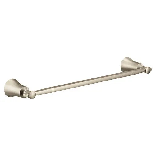 Moen Flara Brushed Nickel 24" Towel Bar  YB0324BN - Plumbing Market