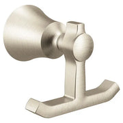 Moen Flara Brushed Nickel Double Robe Hook  YB0303BN - Plumbing Market