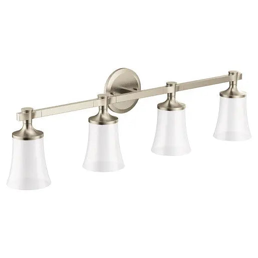 Moen Flara Brushed Nickel Four Globe Bath Light  YB0364BN - Plumbing Market