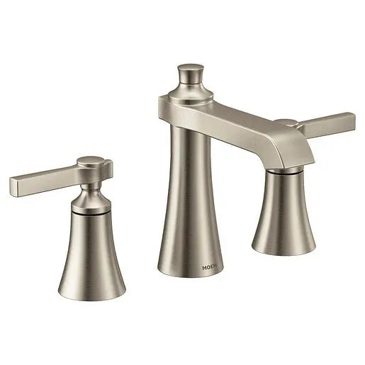 Moen Flara Brushed Nickel Two-Handle High Arc Bathroom Faucet  TS6984BN - Plumbing Market