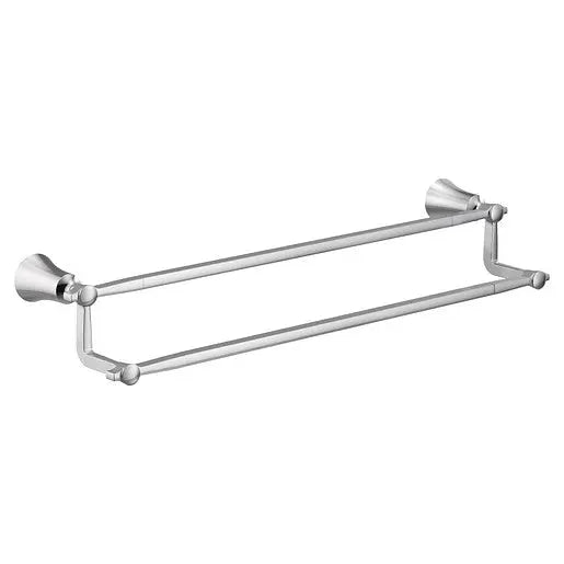 Moen Flara Chrome 24" Double Towel Bar  YB0322CH - Plumbing Market