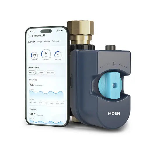 Moen Flo Smart Water Monitor & Shutoff - 1.00"  900-006 - Plumbing Market