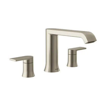 Moen Genta LX Brushed Nickel Two-Handle Low Arc Roman Tub Faucet  T908BN - Plumbing Market