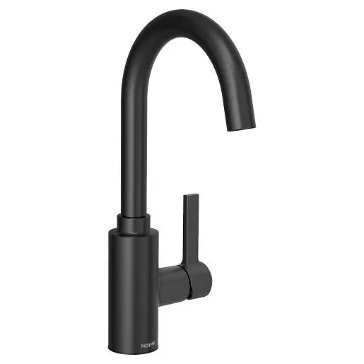 Moen Genta LX Matte Black One-Handle High Arc Bar Faucet  5882BL - Plumbing Market