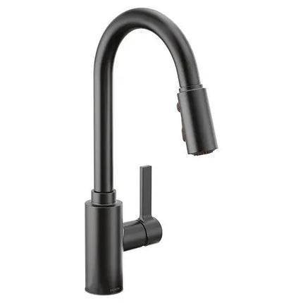 Moen Genta Matte Black One-Handle High Arc Kitchen Faucet  7882BL - Plumbing Market