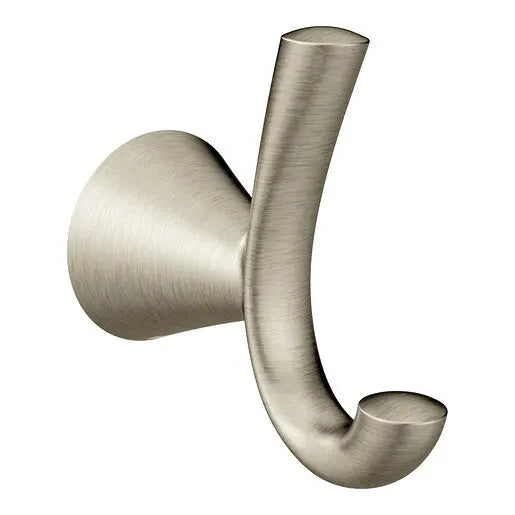 Moen Glyde Brushed Nickel Double Robe Hook  YB2303BN - Plumbing Market