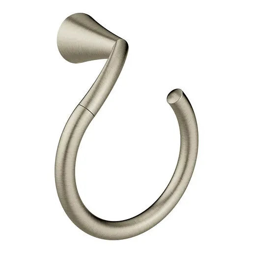 Moen Glyde Brushed Nickel Towel Ring  YB2386BN - Plumbing Market