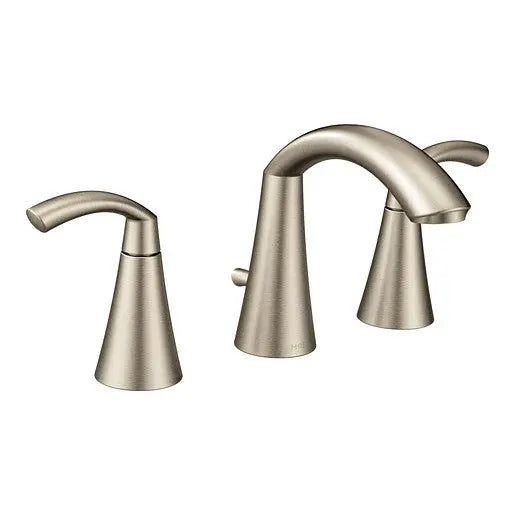Moen Glyde Brushed Nickel Two-Handle High Arc Bathroom Faucet  T6173BN - Plumbing Market