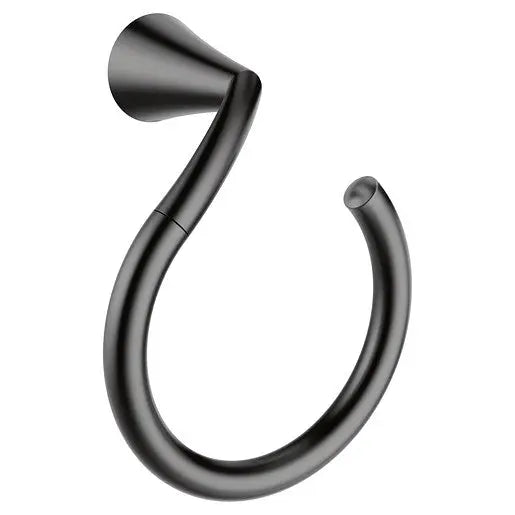 Moen Glyde Matte Black Towel Ring  YB2386BL - Plumbing Market