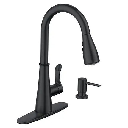 Moen Hadley Matte Black One-Handle Pulldown Kitchen Faucet  87245BL - Plumbing Market