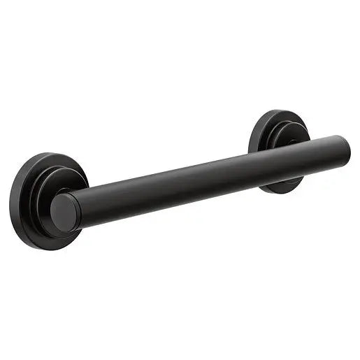 Moen Iso Matte Black 12" Designer Grab Bar  YG0712BL - Plumbing Market