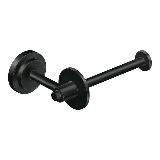 Moen Iso Matte Black Single-Post Paper Holder  DN0709BL - Plumbing Market