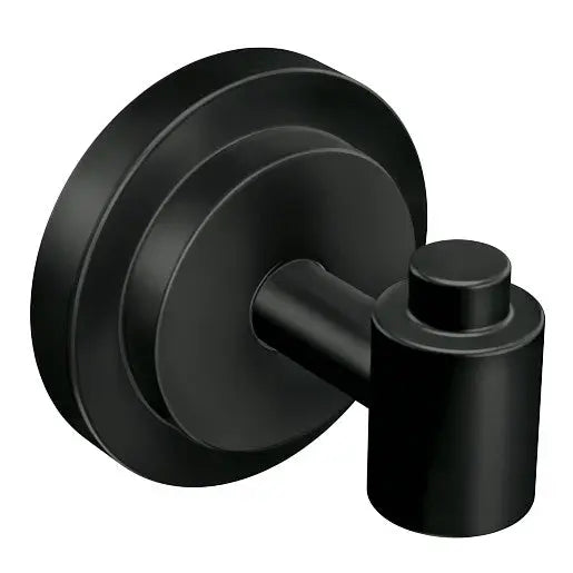 Moen Iso Matte Black Single Robe Hook  DN0703BL - Plumbing Market