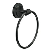 Moen Iso Matte Black Towel Ring  DN0786BL - Plumbing Market