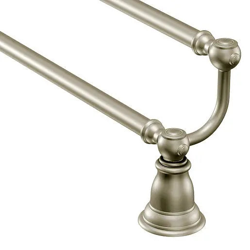 Moen Kingsley Brushed Nickel 24" Double Towel Bar  YB5422BN - Plumbing Market
