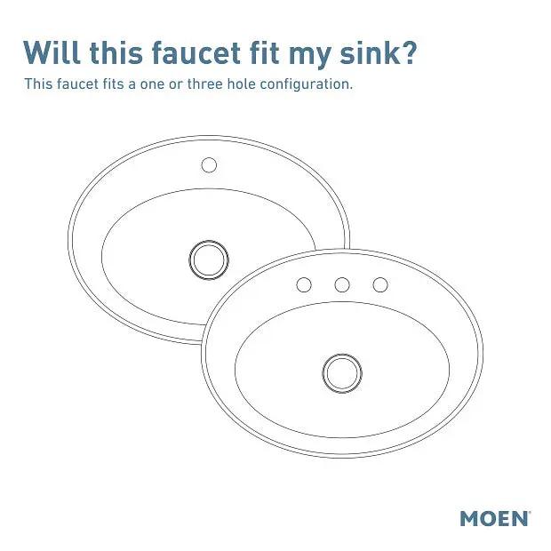 Moen Korek Single-Handle Centreset Bathroom Faucet Chrome - Plumbing Market