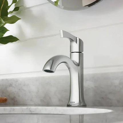 Moen Korek Single-Handle Centreset Bathroom Faucet Chrome - Plumbing Market