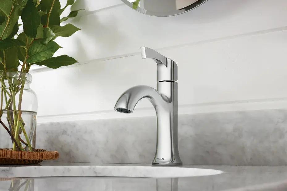 Moen Korek Single-Handle Centreset Bathroom Faucet Chrome - Plumbing Market