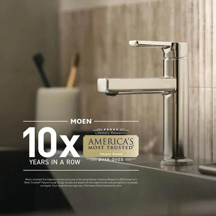Moen Korek Single-Handle Centreset Bathroom Faucet Chrome - Plumbing Market