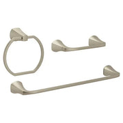 Moen Lindor Spot Resist Brushed Nickel 18" Towel Bar Towel Ring Pivoting Paper Holder  MY8793BN - Plumbing Market