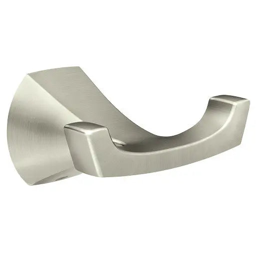 Moen Lindor Spot Resist Brushed Nickel Double Robe Hook  MY8703BN - Plumbing Market