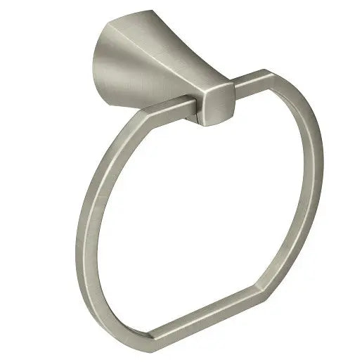 Moen Lindor Spot Resist Brushed Nickel Towel Ring  MY8786BN - Plumbing Market