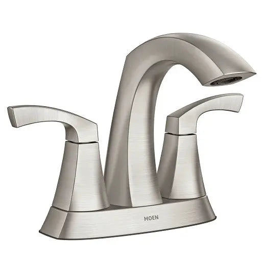 Moen Lindor Spot Resist Brushed Nickel Two-Handle High Arc Bathroom Faucet  84506SRN - Plumbing Market