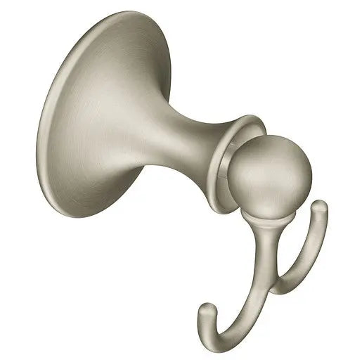 Moen Lounge Brushed Nickel Double Robe Hook  DN7703BN - Plumbing Market