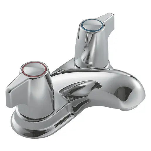 Moen Manor Chrome Two-Handle Low Arc Bathroom Faucet  84013 - Plumbing Market